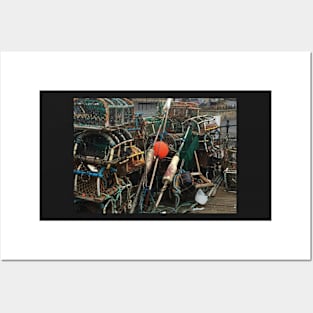 Lobster Pots on Whitby Harbour Posters and Art